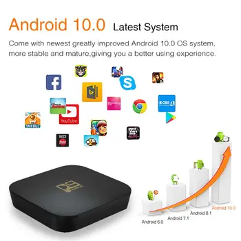 Глобалната версия на TV Box S 4K Ultra HD Android TV 9.0 HDR 8GB WiFi DTS Многоезичен Син Зъб Smart