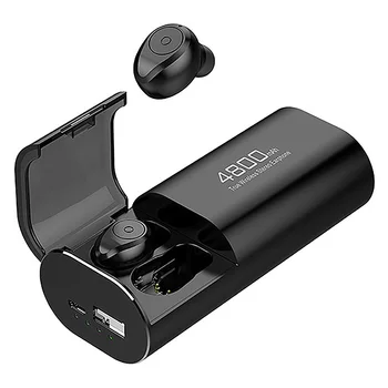 Безжични Слушалки Bluetooth 5.0 с Зарядно калъф с капацитет 4800 mah [като захранване] с Микрофон, Кабел USB Type C, Стереонаушниками TWS Earp