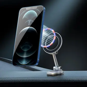 Магнитен Кола за телефон Магнит Поддръжка на смартфон GPS Сгъваема закачалка за телефон в кола за iPhone 12 13 14 Samsung Xiaomi