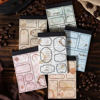 30шт Серия Coffee Дневник Ретро рамка Материал за насочване на Декоративна хартия за scrapbooking със собствените си ръце Албум за канцеларски материали Занаятите