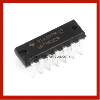 Оригиналната вграден чип SN74HC02N с 2 входа, логически чип DIP-14 с четири или без клапани