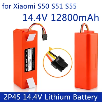 14,4 v литиево-йонна Батерия Роботизирана Прахосмукачка Сменяеми батерии за Xiaomi Robot Roborock S50 S51 S55 Аксесоари, Резервни Части