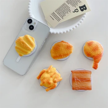 Корейската Сладък 3D Печено Пиле За Magsafe Магнитен Телефон Griptok Grip Tok Поставка За iPhone Калъф За Samsung безжичното Зареждане на Притежателя