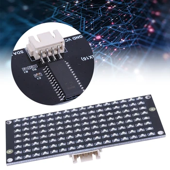 8x16 Матрични led модул за показване на I2C Комуникационен модул за показване на 3,3-5V Точков матричен led дисплей модул