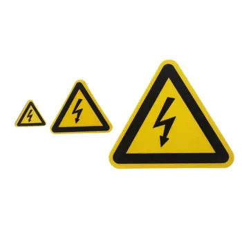 Предупредителен стикер Самозалепващи етикети за Опасност от токов удар Предупреждение за опасност Сигурността 25 мм 50 мм 100 см PVC, Водоустойчив