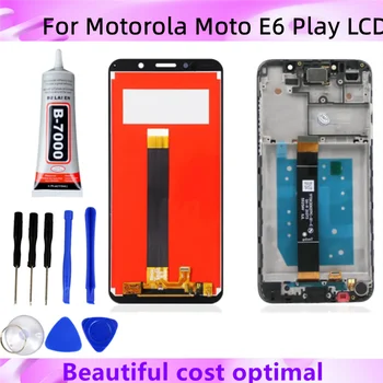 5,5-инчов дисплей XT2029 за Motorola Moto E6 Play с чувствителен на допир LCD панел, дигитайзер в събирането на средства, безплатна доставка