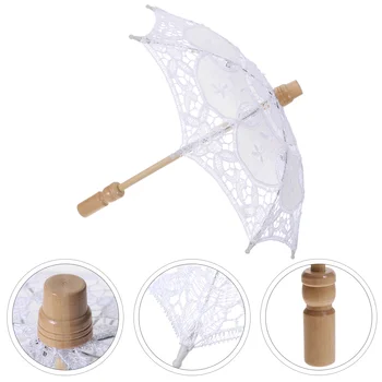 Сватбена Дантелен чадър и Фен ръчно изработени Battenburg, сватбен чадър на булката, Сватбена чадър от бяла слонова кост, Дантелен Чадър от слънцето