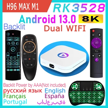 H96 MAX M1 RK3528 Android 13,0 Rockchip Четириядрен 8K HDR Двойна Wifi 2,4 G 5G BT4.0 RAM 2 GB 4 GB ROM 16 GB 32 GB 64 GB Smart TV Box