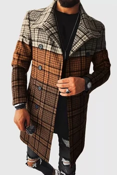 Мъжко палто, вълнена, модерен костюм, мъжки комплект от 1 предмет, луксозни костюми за мъже, Вълна двубортный блейзър, дрехи за зимата