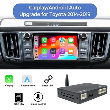 Актуализация на екрана Мултимедиен интерфейс на Smart Box Безжичен CarPlay Android Модификация на автомобили Toyota Touch2 на 2014-2019 години