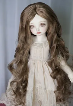 1/3 Куклен перука BJD Pullip Сверхдлинный натурален кафяв вълнообразни перука за Volks SD Dollife Dream Smart Doll Feeple