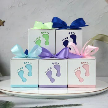 50ШТ Кутии бонбони за душата на детето на рожден ден, парти, кръщене, подаръци за деца, сладък подарък кутия