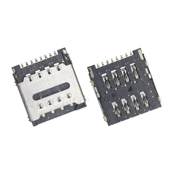 Висококачествен конектор за смарт карти Адаптер за SIM-карти 8pin 1,5 H SMT шарнирный конектор за свързване на micro SIM карта