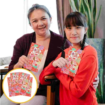 2024 Китайски Червени Пликове Нова Година Хонг Бао Лай Вижда Щастливи Пари Чанти Годината На Дракона Червен Пакет 2024 Парични Пликове