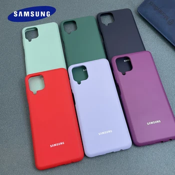 Калъф за Samsung Galaxy A12 6,5-инчов силиконов калъф Silky Touch Liquid TPU A 12 Без пръстови отпечатъци Защитната обвивка