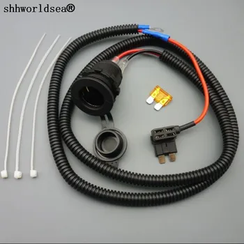 Shhworldsea 1 комплект 1 м 1,5 мм2 Гнездото на запалката за автомобилната цигари, удължителен кабел с 12 В стандартен проводник на притежателя на предпазителя