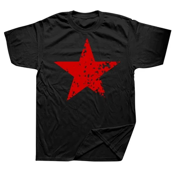 Забавни Тениски Red Communist Star Cuba Communism, Летен Стил, Графичен Памучен Градинска Дрехи С Къс Ръкав, Подаръци За Рожден Ден, Тениски За Мъже