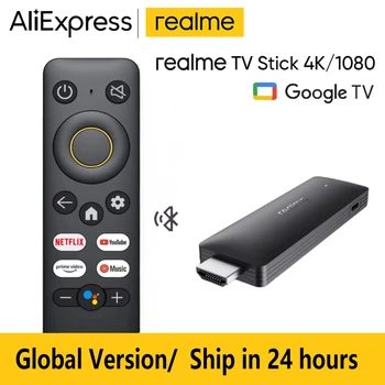 realme 4K TV Stick Smart Google Assistant Глобалната версия на Bluetooth5.0 дистанционно управление глас Android TV Stick duo 2 GB, 8 GB, HDMI 2.1 Box