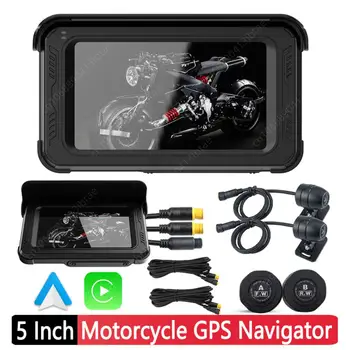 Безжична Carplay Android Auto Driving Recorder Водоустойчив IP67 видеорекордер за Наблюдение на налягането в гумите HD 1080P WiFi Предна камера за обратно виждане