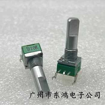 1бр Тайвански точност потенциометър B10K 3-пинов с дължина на оста скоба 20 мм