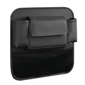 Чанта-органайзер за съхранение на задната седалка на автомобила, мултифункционален притежател на конзолата от изкуствена кожа, Защита на облегалката на автомобилни седалки, интериорни Аксесоари на автомобила