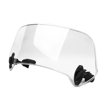 Прозрачен цветен Универсален мотоциклет Регулируем удължител на предното стъкло, спойлер на предното стъкло, въздушен дефлектор 28,5x12x21 см