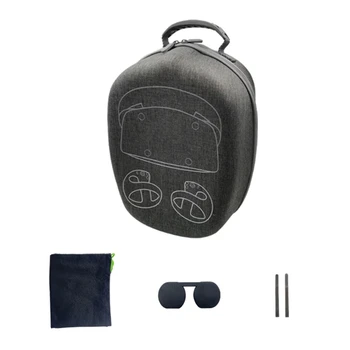 F19C Малка пътна EVA-кутия за носене, слушалки PS VR2, чанта за съхранение, кутия, защитни капаци за ръчни чанти, държач, лесно разкриваща се и плик