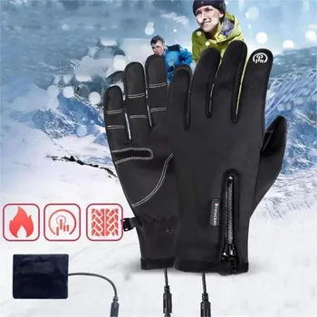 Ръкавици с топъл, които работят от USB-батерия, Електрическа топло за ръце с топъл, поддръжка на сензорни екрани на една ръка разстояние за лов и риболов