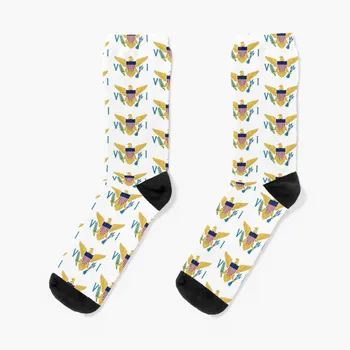 Чорапи за кроссфита с Вирджински острови, коледни подаръци чорапи за мъже и жени
