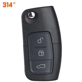 YLSL автомобилен ключ с 3 бутона за дистанционно управление Сгъваем ключ за подмяна на корпуса е Подходящ за Ford Focus/Fiesta/MAX/Ecosport/Mondeo автомобилен ключ за ключове