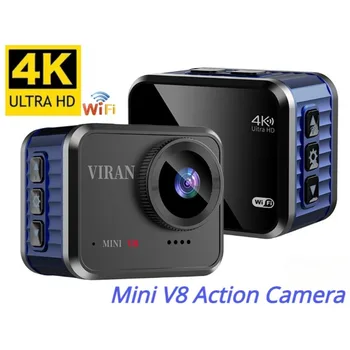 Wifi Мини Екшън Камера V8 4K HD 60 кадъра в секунда с Телевизор Дистанционно Управление Водоустойчиви Спортни видео Камера DV Drive Recorder Безжична Уеб камера