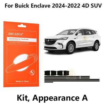 Защитно фолио за врата ръбовете ZHUAIYA защитно фолио за врати дръжки, TPU PPF за Buick Enclave 2024-2008, аксесоари за джипове 4D.
