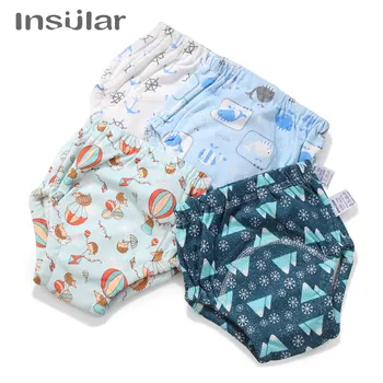 2 елемента унисекс детски пелени за многократна употреба детски спортни панталони памук новороденото гащи гащи детски тъканта на бебешката пелена на кутията