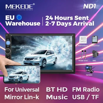 MEKEDE 2 din MP5 Плейър Авто Радио За Универсален Авторадио Мултимедиен Плеър 2DIN автозвук USB BT TF Карта 7-инчов HD Touch Scree