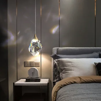 IRALAN Nordic Стъклената Топка Decor Полилеи Минималистичные Висящи лампи K9 Crystal LED Chandelier Light Лампи за дома спални