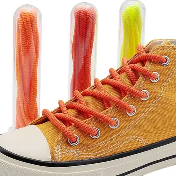Coolstring Ярки цветни 5.5 мм спирала кръгли шнурове от полиестер, новост, спортни обувки за катерене, обувки за баскетболни обувки, връзките на Обувките