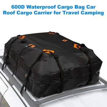 Водоустойчив 600D Транспортна Чанта Car Roof Cargo Carrier Универсална Багажная Чанта Куб За Съхранение на 20 Кубични Фута за Всички Автомобили с / без Рафтове