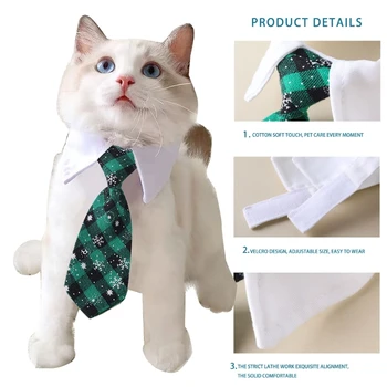 нов нашийник за котка, вратовръзка за домашни любимци, сменящи кърпичка за кучета, елегантен нашийник за котки с елегантни пледами