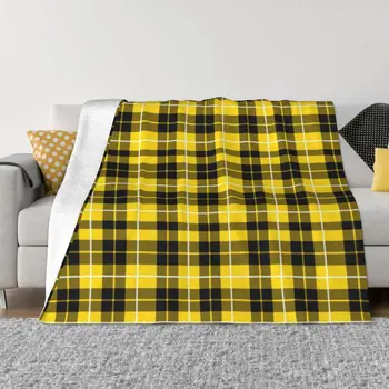 Клетчатое одеяло Clan Баркли, Комбинирано спално бельо, Меко плюшевое фланелевое одеяло в клетката