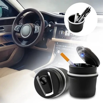 Универсална Автомобилна Пепелник Creative LED Light Аксесоари За Интериора на Автомобила Toyota Supra Aygo Prado RAV4 Hilux Corolla