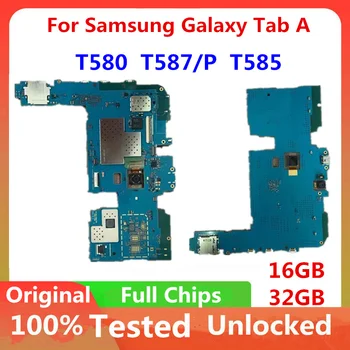 Отключени За Samsung Galaxy Tab A T580 T585 16GB дънна Платка Оригинална Логическа Такса Схеми Такса За Картата Гъвкав Кабел Placa