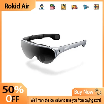 Очила Rokid Air AR, преносим 120-инчов виртуален екран и умни очила с гласов контрол, очила за филми, съвместими с всички устройства