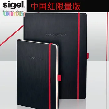 Sigel Notebook CONCEPTUM, черен / Червен / Тъмно сиво / Син, Твърди корици, в квадрат / на лигавицата, Формат А5 / A5 / A4, с множество функции, Канцеларски материали