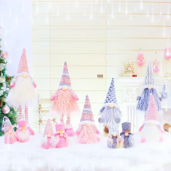 Коледен Гномик, Безлични кукла, Забавни Коледни декорации за украса на дома с Новото 2023 година, венец-венец 70%