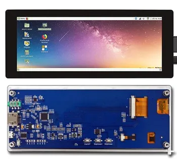 IPS 6,86-инчов Капацитивен Сензорен Екран 19P/5 ПЕНСА HD TFT LCD с Адаптерной Плащане 1280*480, съвместим с USB/HDMI Интерфейс