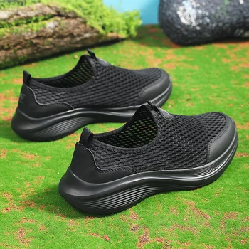 Спортни обувки на Тънък модел единствен обувки Easy обувки от вкара тъкан на един крак Мъжки обувки Лятна дишащи обувки С изравняват повърхността