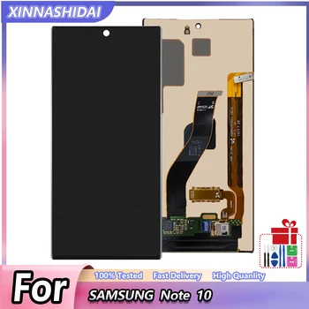 Тестван НОВ AMOLED на SAMSUNG Galaxy Note10 N970F N970 N9700 Дигитайзер с LCD сензорен екран в събирането на Челни Резервни Части