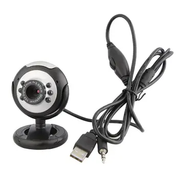 Уеб камера USB с висока яснота на картината 12,0 Mp, 6 led ночников, уеб камера с вграден микрофон за КОМПЮТЪР-лаптоп