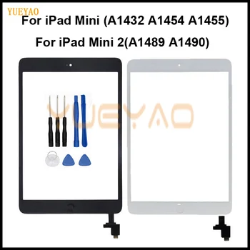 Сензорен Екран За iPad Mini 1 2 A1432 A1454 A1455 A1489 A1490 A1491 Сензорен Екран Дигитайзер, Тъчпад Стъклен Панел + Чип + Бутон + Смяна на инструмента