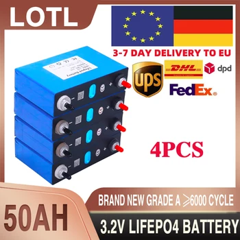 4шт 3.2 В 50Ah акумулаторна батерия LiFePO4 фосфатная за 4S 12V 24V Модификация на автомобилни акумулатори за мотоциклети